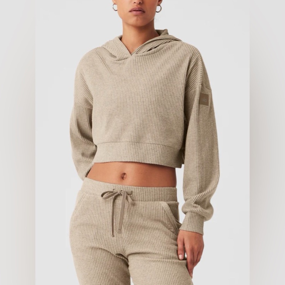 Alo Muse Hoodie - Small, gravel heather